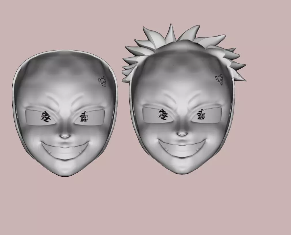 Kimetsu no yaiba akaza mask cosplay demon slayer 3D print model_4