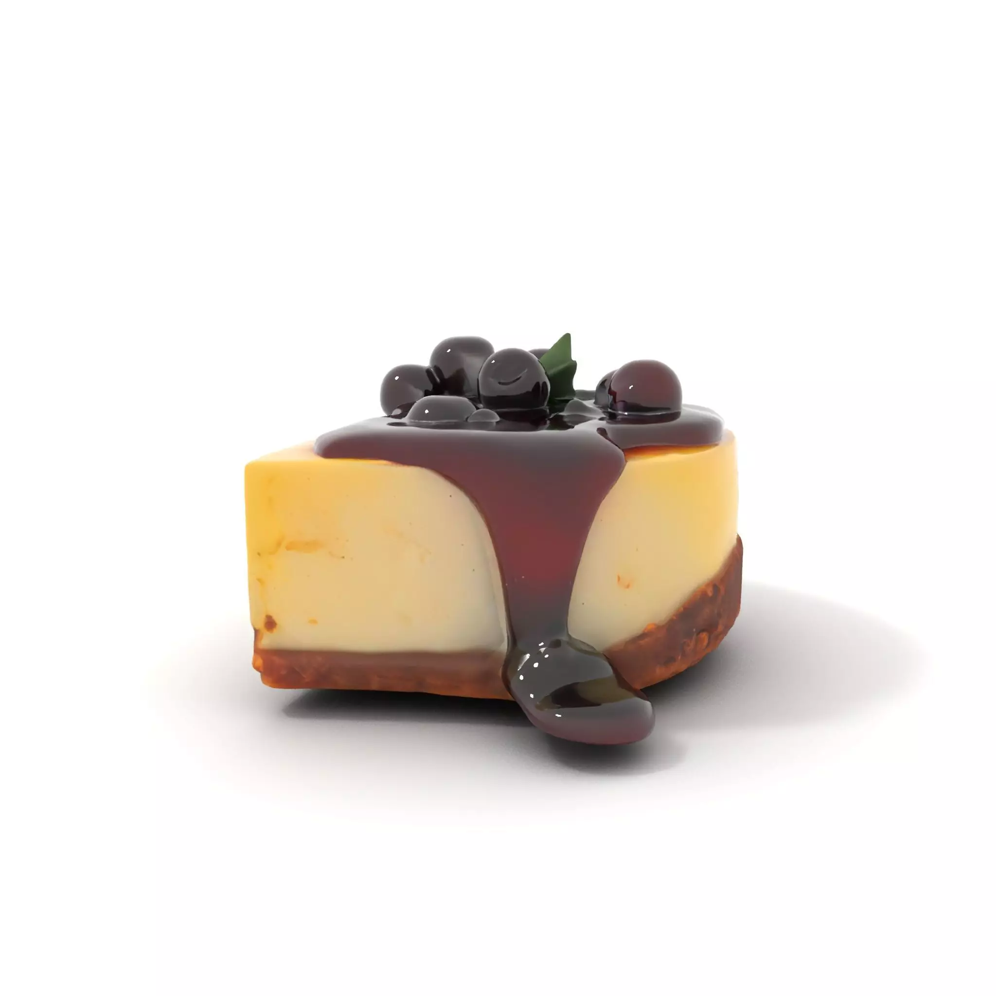 Cherry Cheesecake Dessert model pack Low-poly 3D model_0