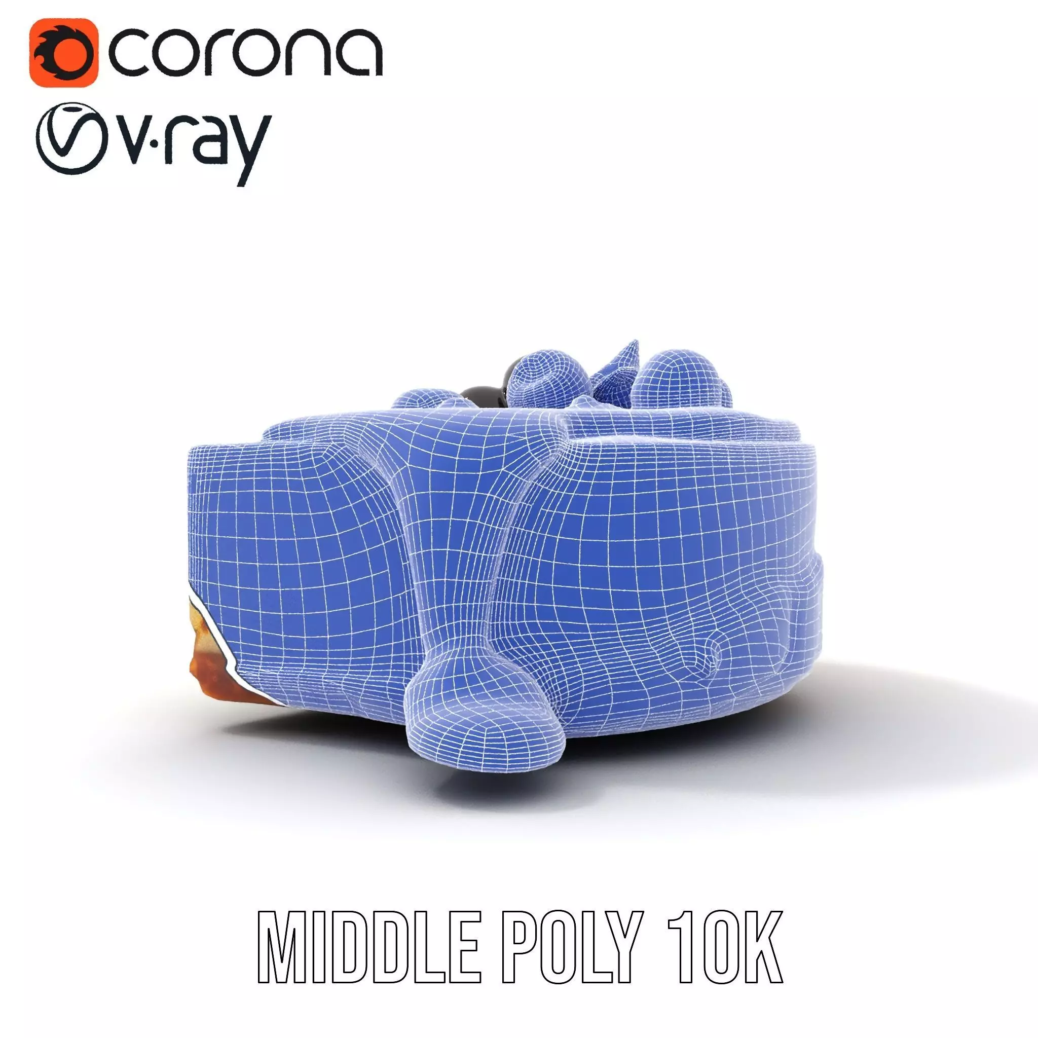 Cherry Cheesecake Dessert model pack Low-poly 3D model_25