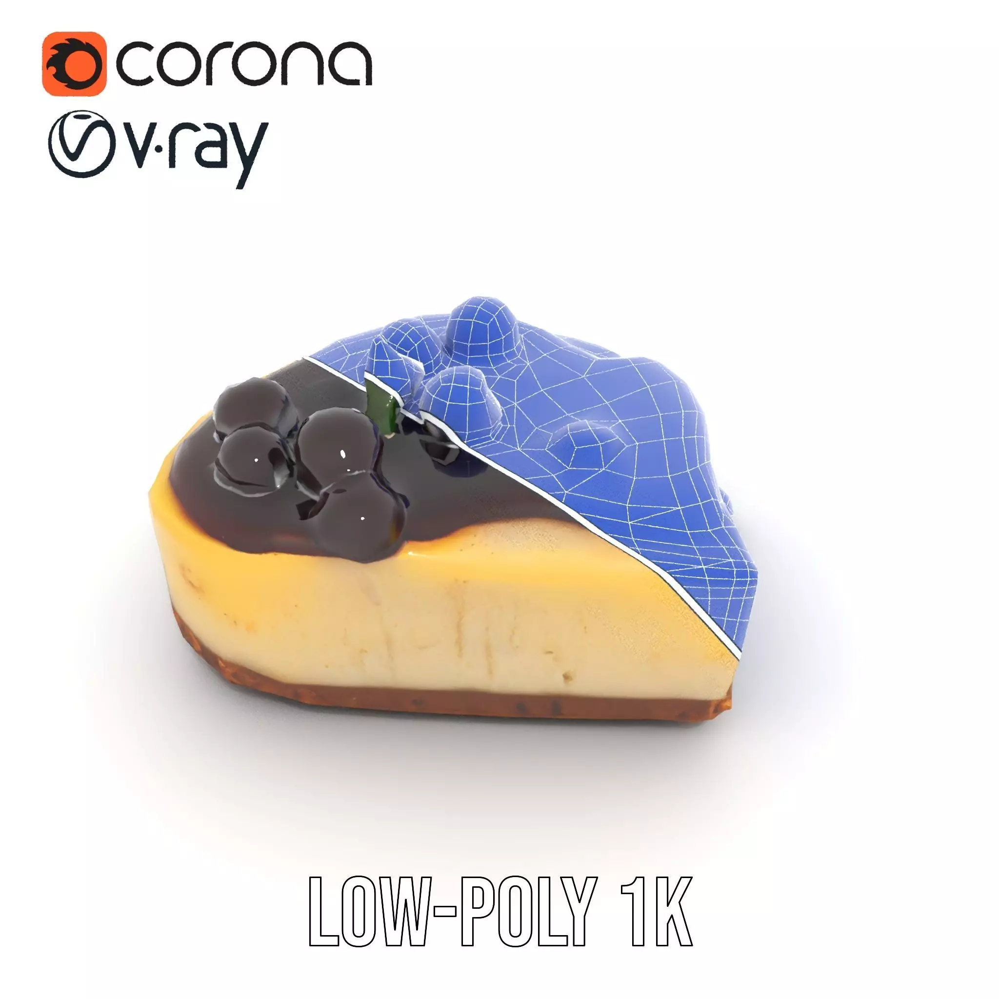 Cherry Cheesecake Dessert model pack Low-poly 3D model_28