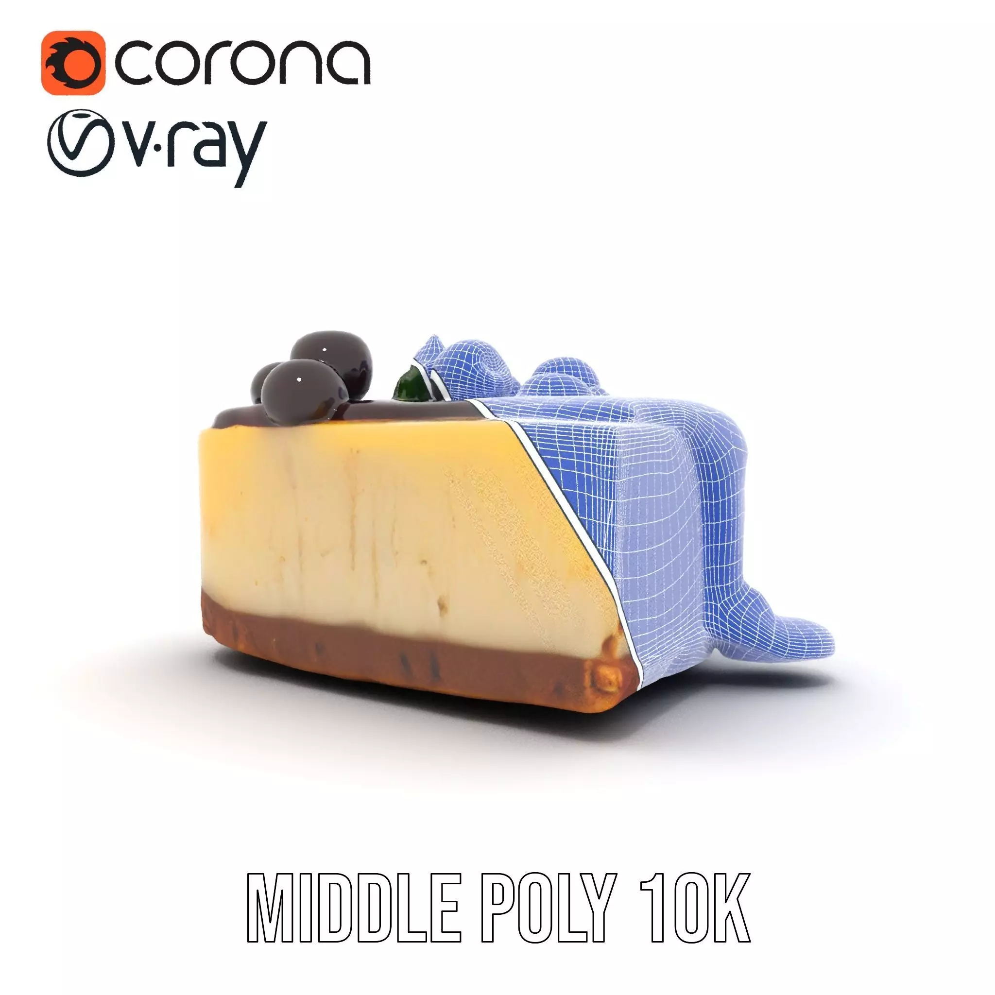 Cherry Cheesecake Dessert model pack Low-poly 3D model_30