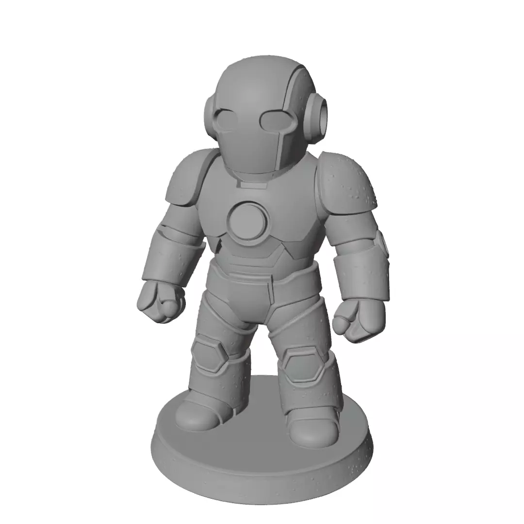 Ironman from Marvel Game Pawn STL OBJ and GLB 3D Print Model 3D print model_4
