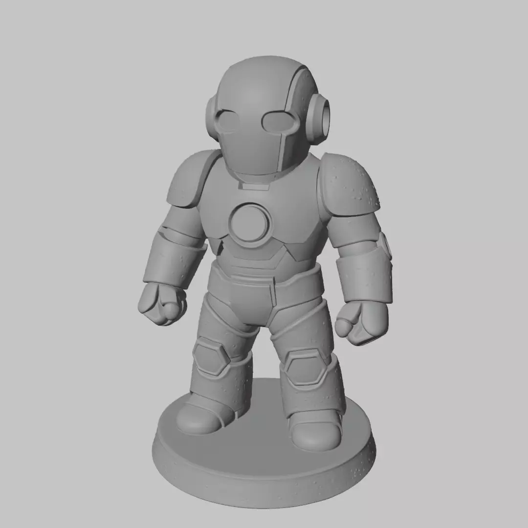 Ironman from Marvel Game Pawn STL OBJ and GLB 3D Print Model 3D print model_5