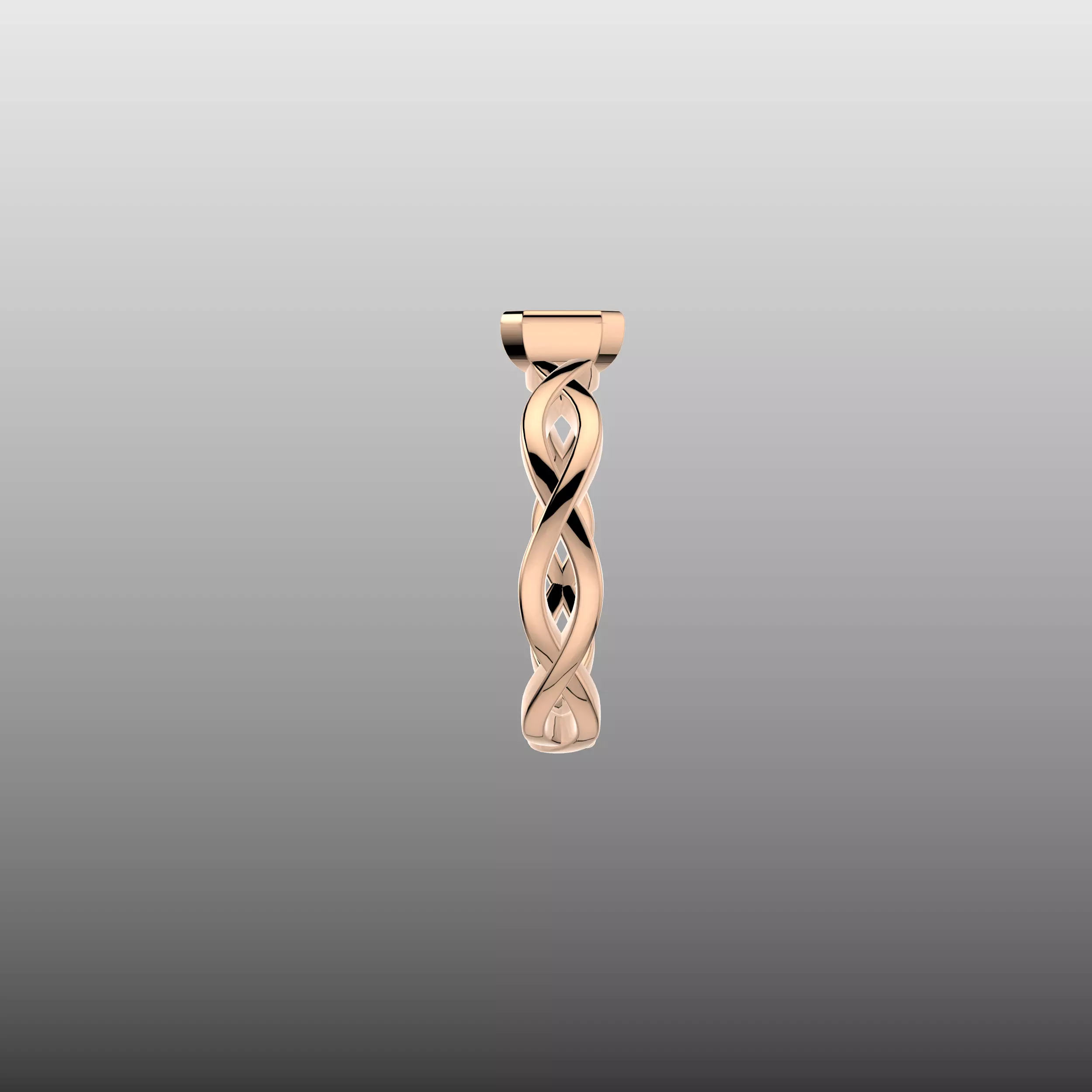 Emerald Cut Weaves Ring 3D print model_7