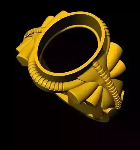 oval stone ring 3dm file