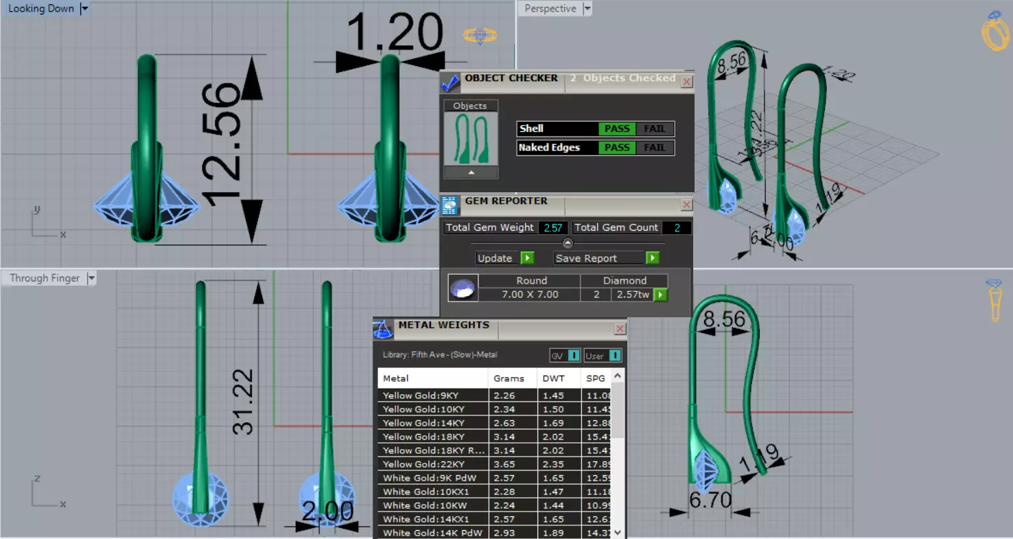 Brilliant Diamond Drop Earrings in Yellow Gold je0124 3D print model