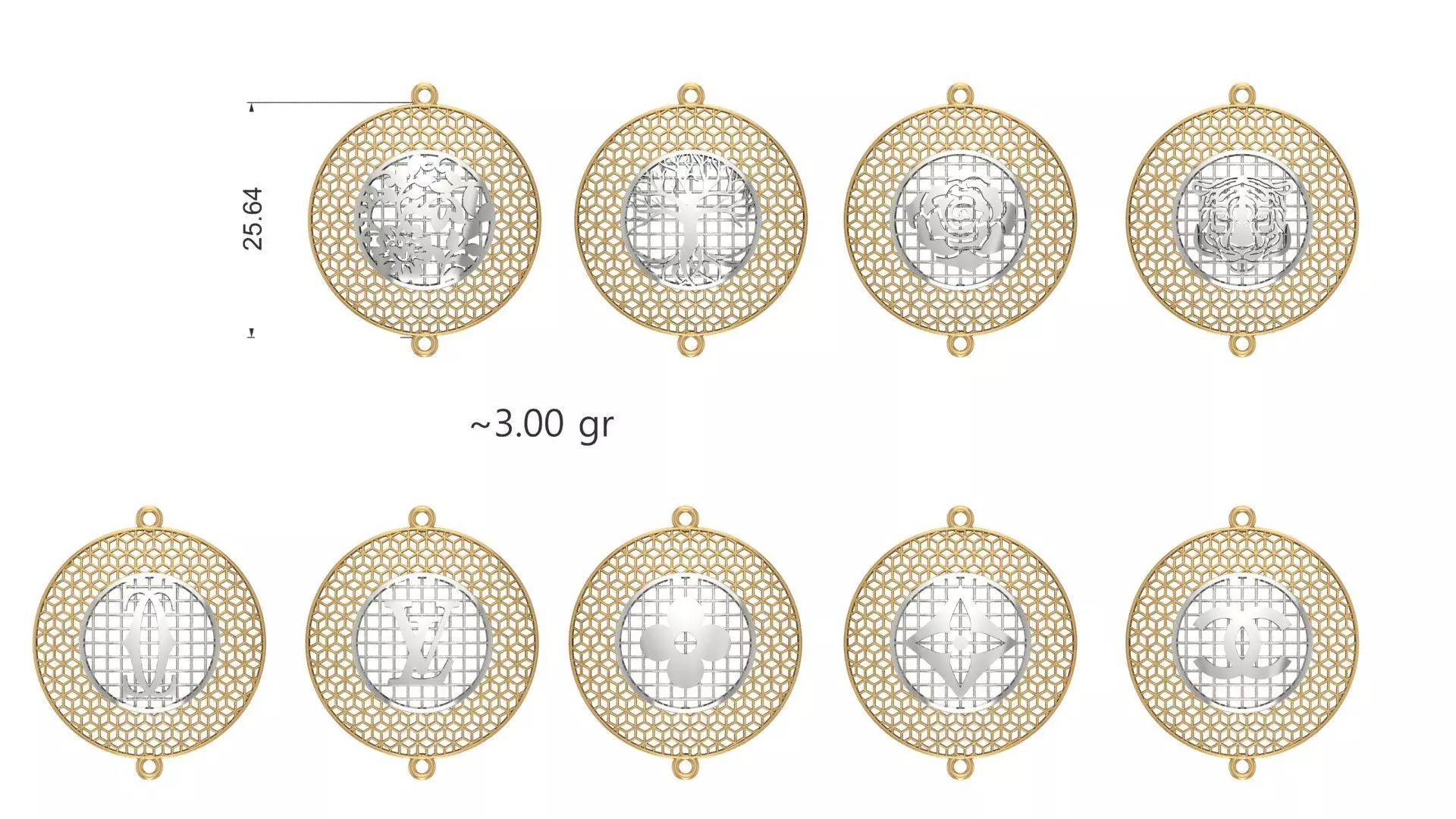 Turkey Pendant 3D Model 100 3DM File 3D print model_98