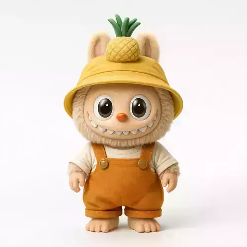 Pineapple Labubu Pop Mart Kasing Lung toy