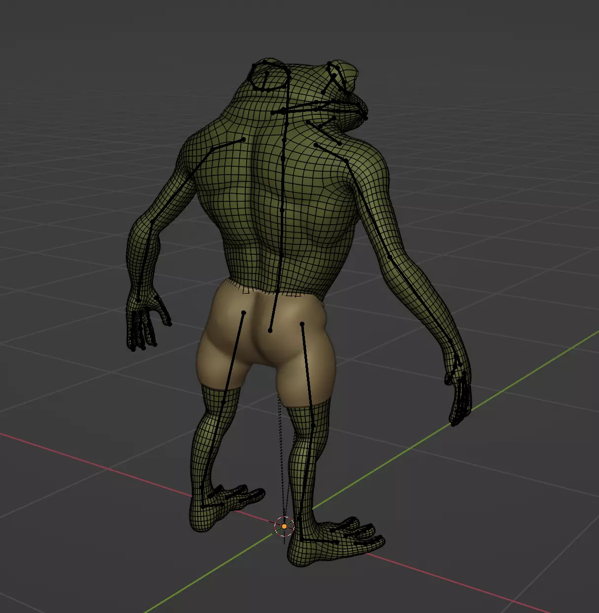 frogman game ready 3d model Low-poly 3D model_6