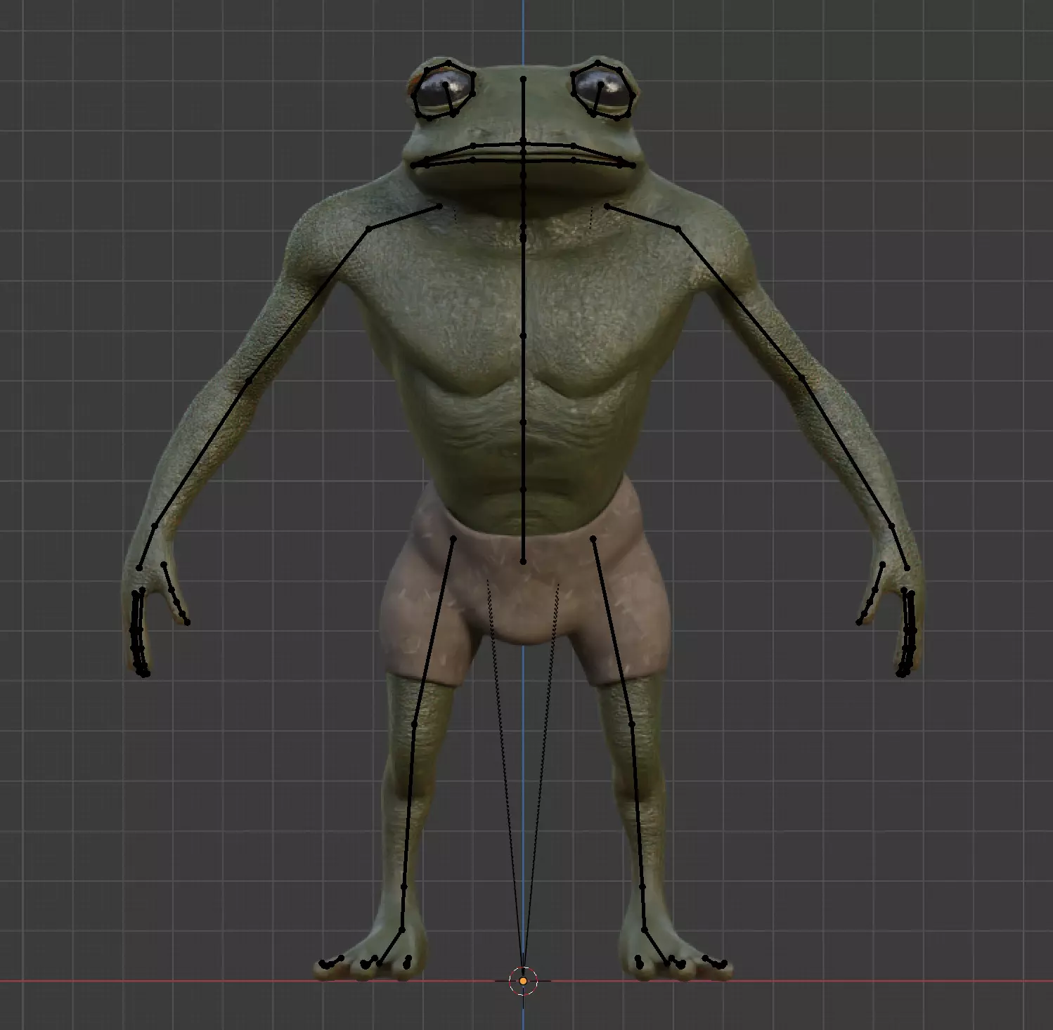 frogman game ready 3d model Low-poly 3D model_3