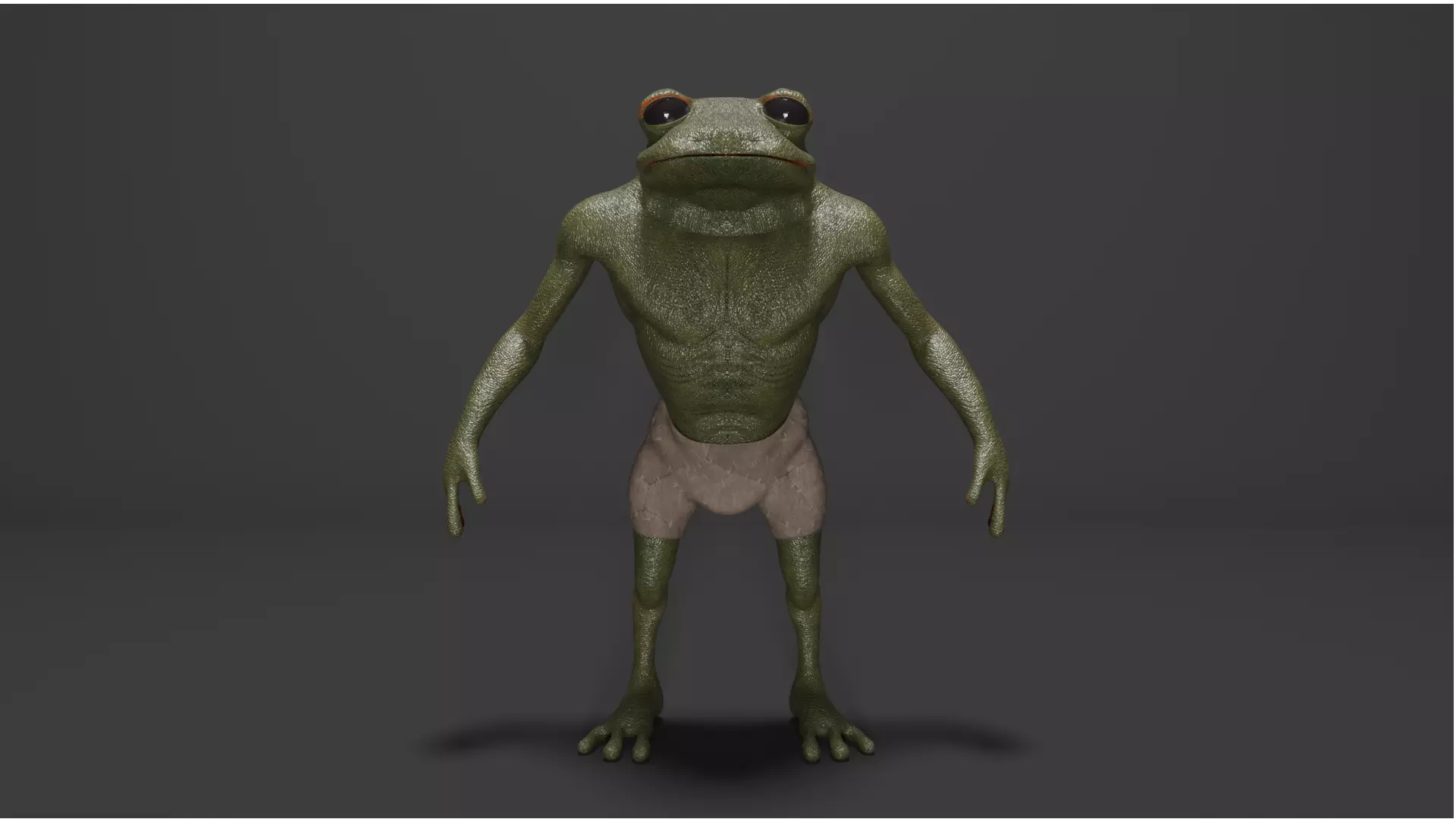 frogman game ready 3d model Low-poly 3D model_1