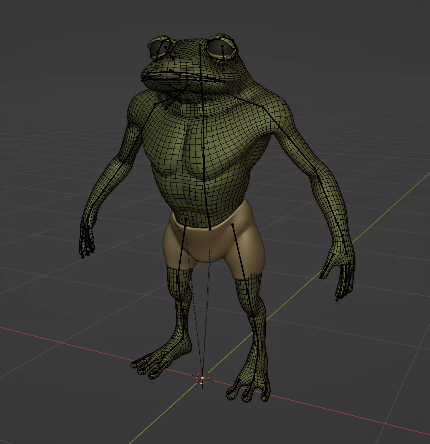 frogman game ready 3d model Low-poly 3D model_5