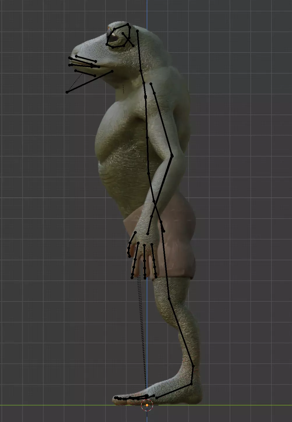 frogman game ready 3d model Low-poly 3D model_4