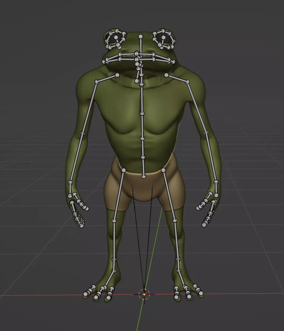 frogman game ready 3d model Low-poly 3D model_7