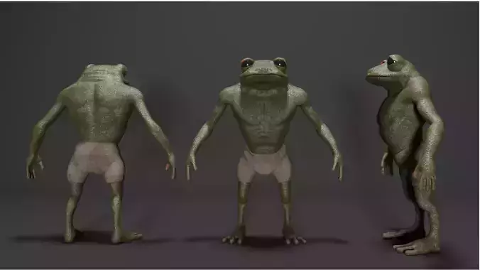 frogman game ready 3d model Low-poly 3D model frogman game ready 3d model Low-poly 3D model