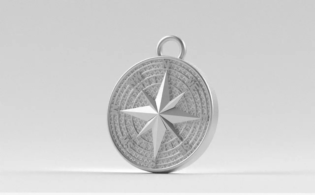 Compass pendant - Find your way with style 3D print model_5
