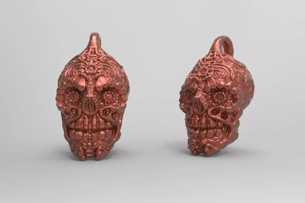 Decorative skull pendant Free 3D print model