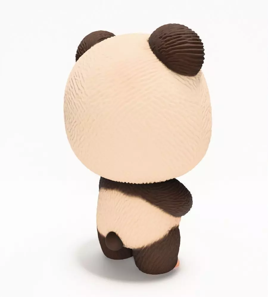 Panda Bear Labubu Pop Mart Kasing Lung toy 3D print model_14