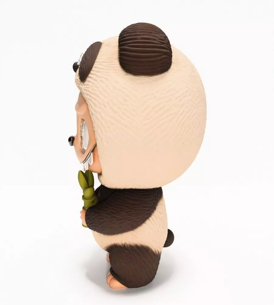 Panda Bear Labubu Pop Mart Kasing Lung toy 3D print model_6