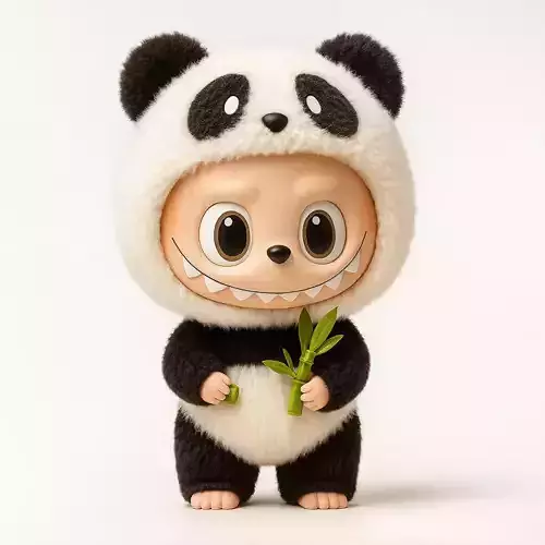 Panda Bear Labubu Pop Mart Kasing Lung toy