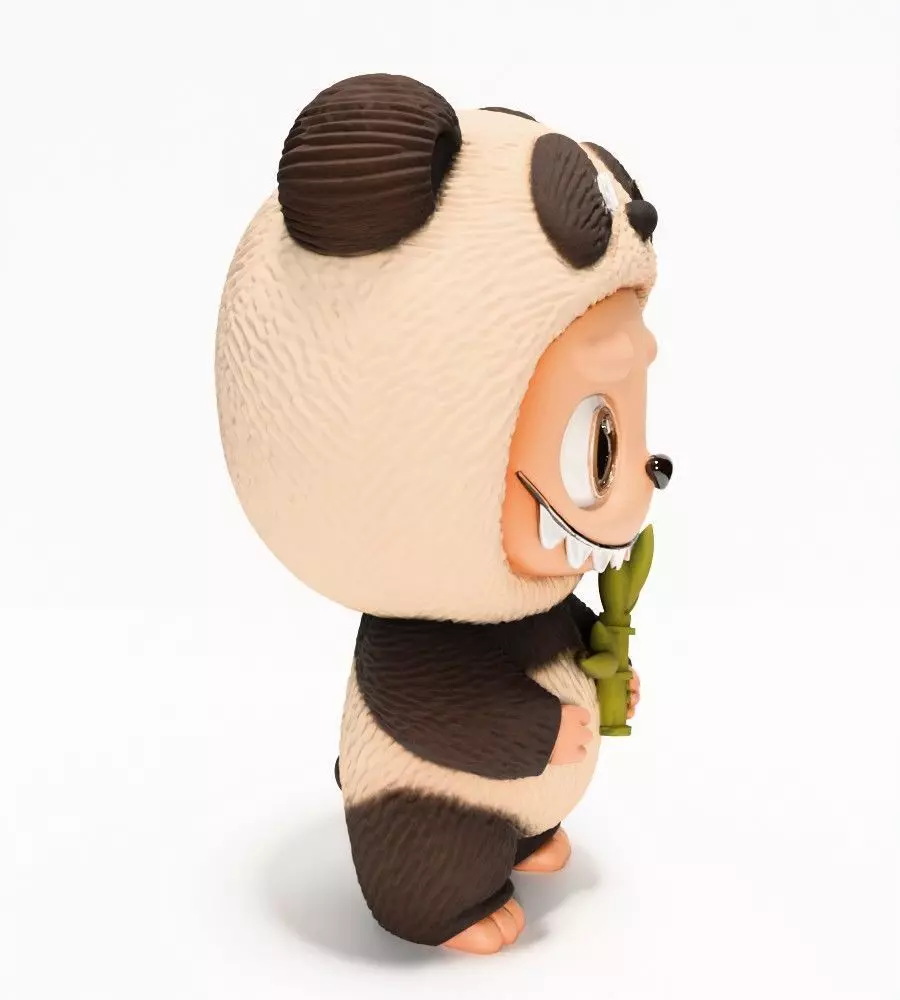 Panda Bear Labubu Pop Mart Kasing Lung toy 3D print model_18