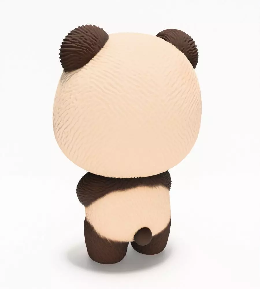 Panda Bear Labubu Pop Mart Kasing Lung toy 3D print model_10