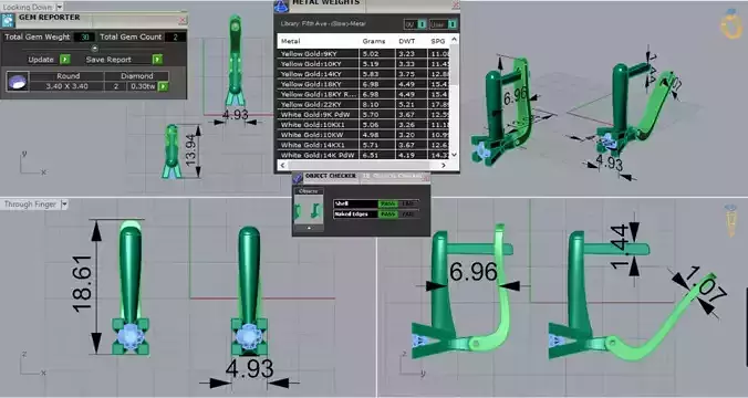 Two-tone Gold stl 3dm Earrings with Diamonds Model je0125