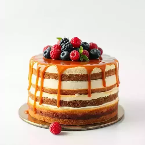Caramel Berry Cake model pack Low-poly 3D model 2