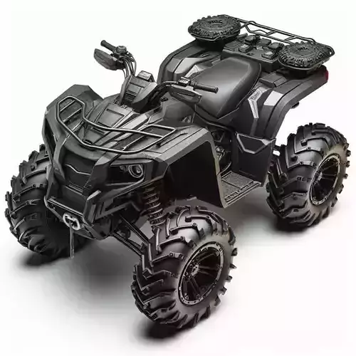 Black Stallion Off-Road ATV High-Performance Quad for Adventure Low-poly 3D model Black Stallion Off-Road ATV High-Performance Quad for Adventure Low-poly 3D model