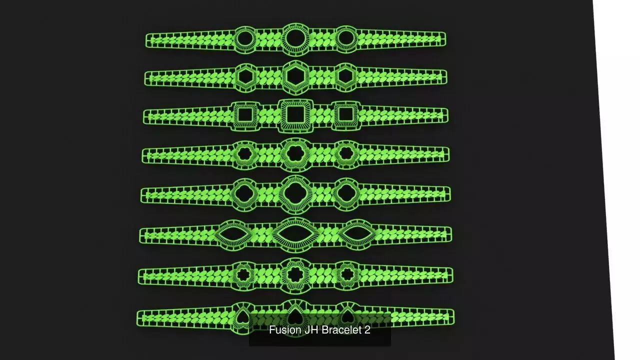 Fusion JH Bracelets All in One 3D Model Collection_1