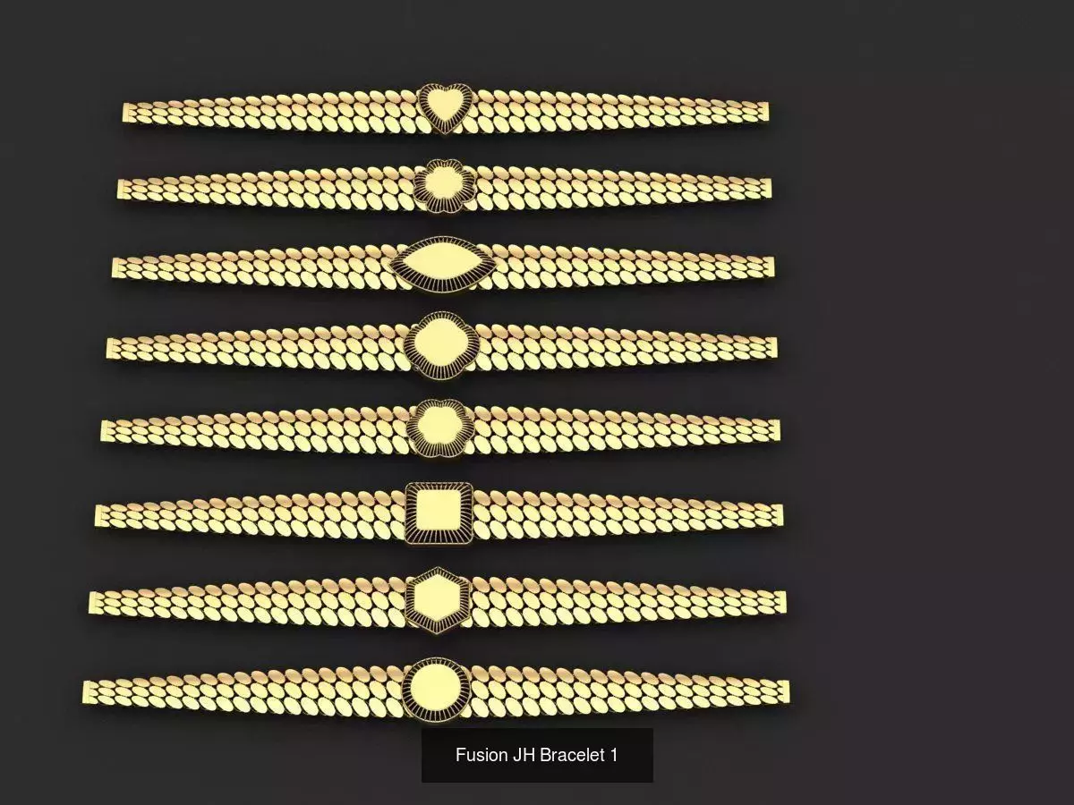 Fusion JH Bracelets All in One 3D Model Collection_2