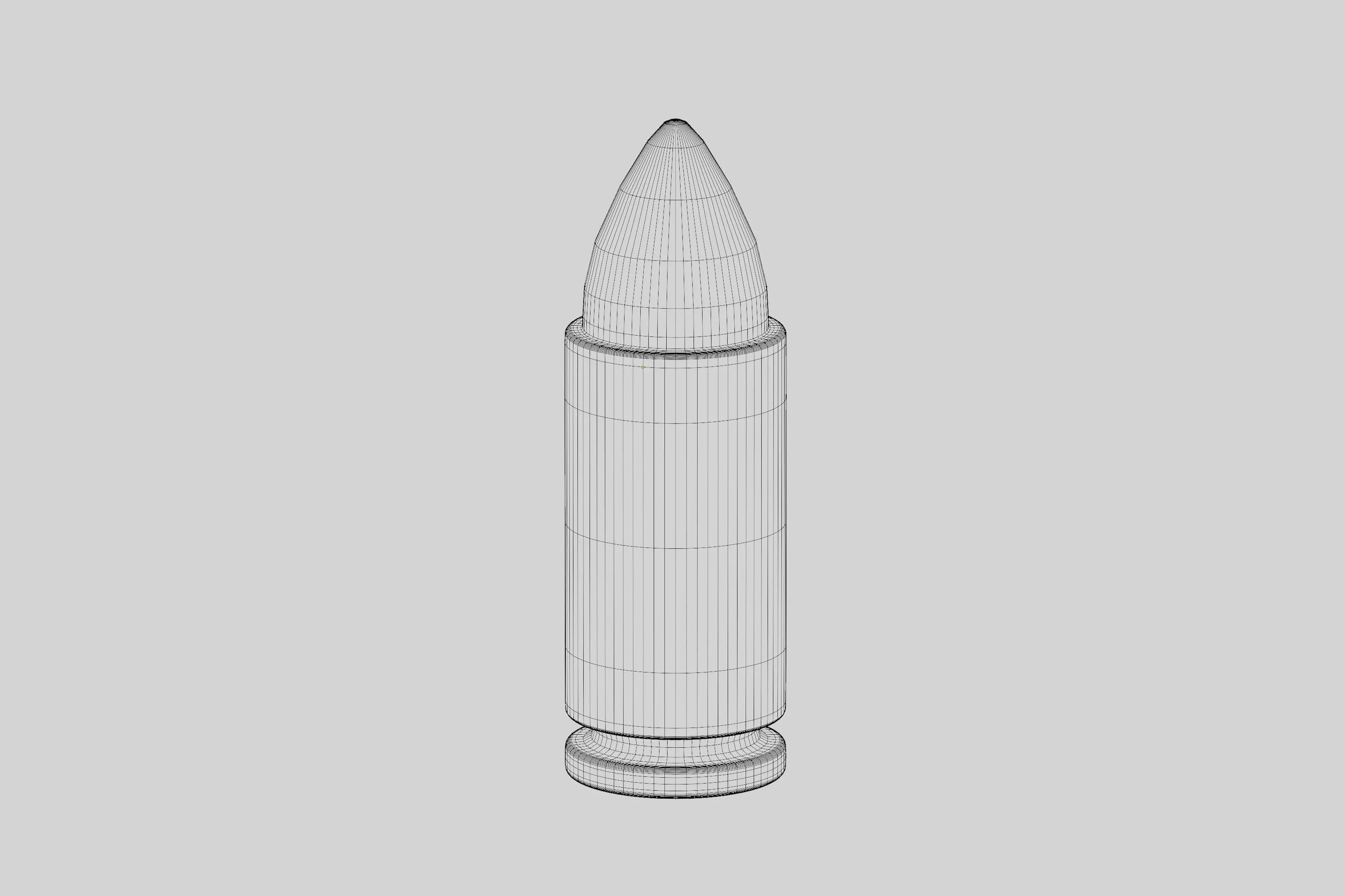 Bullet 3d model Low-poly 3D model_7
