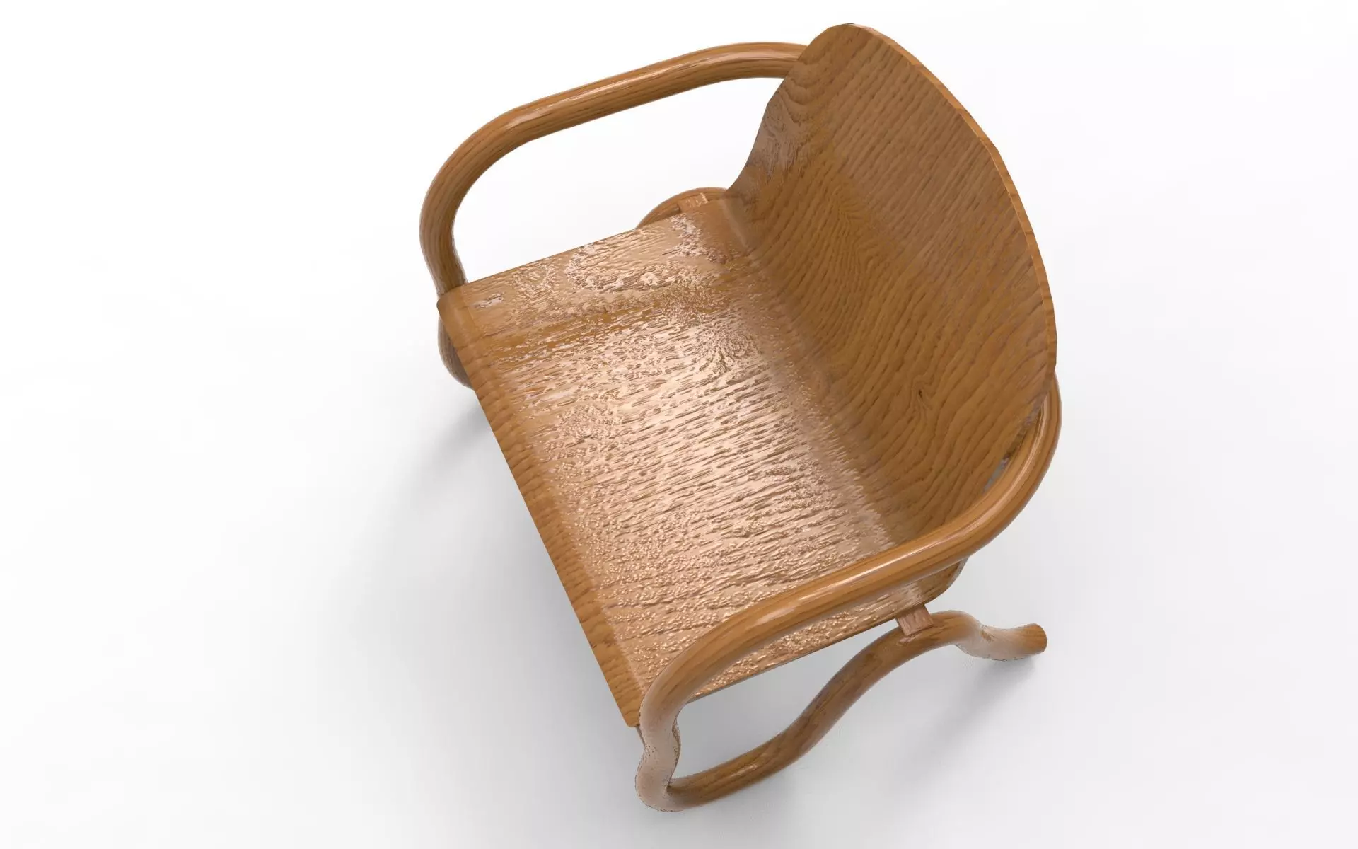 Puhha Armchair Low-poly 3D model_4