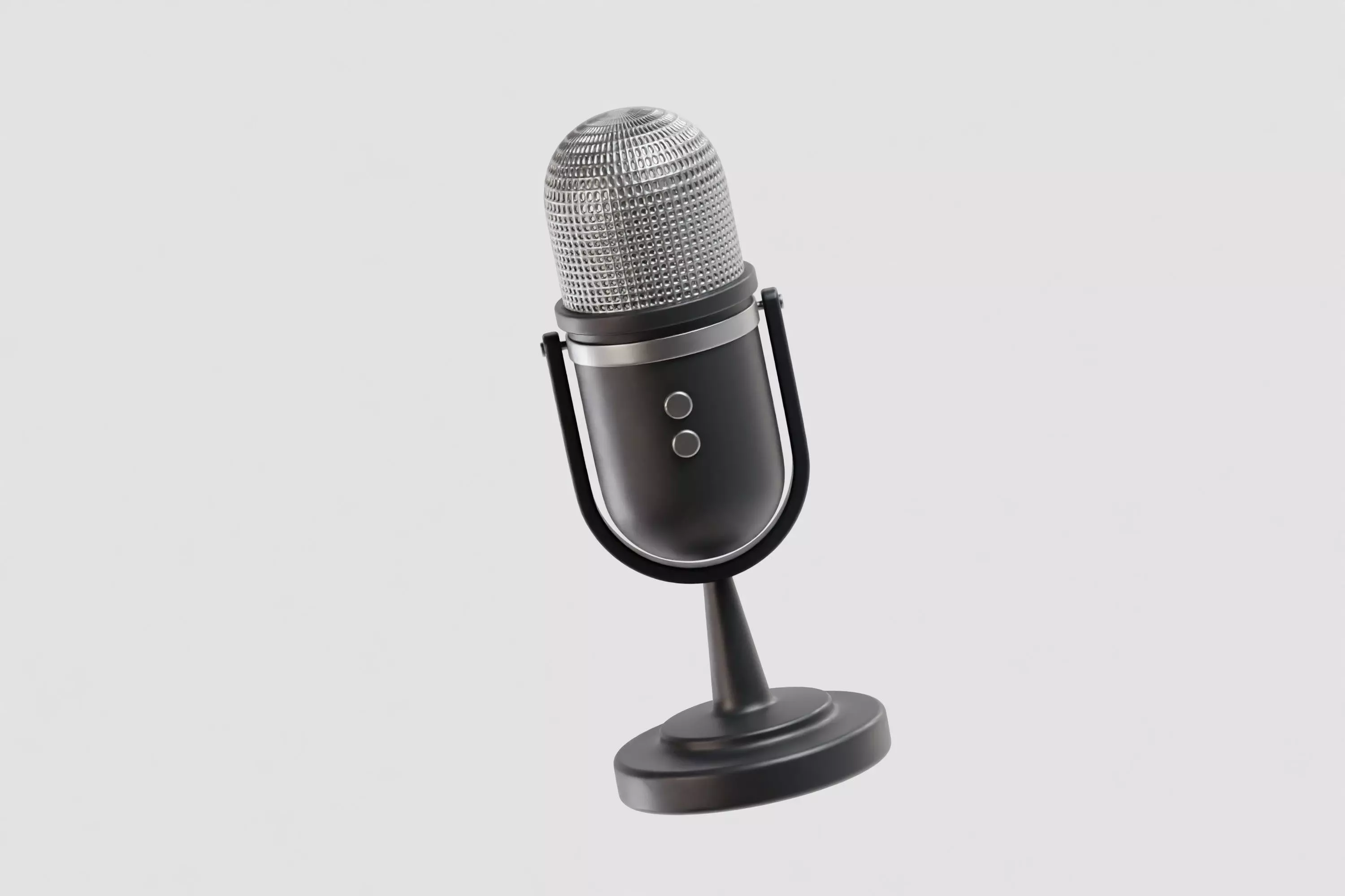 Microphone 3d model Low-poly 3D model_2
