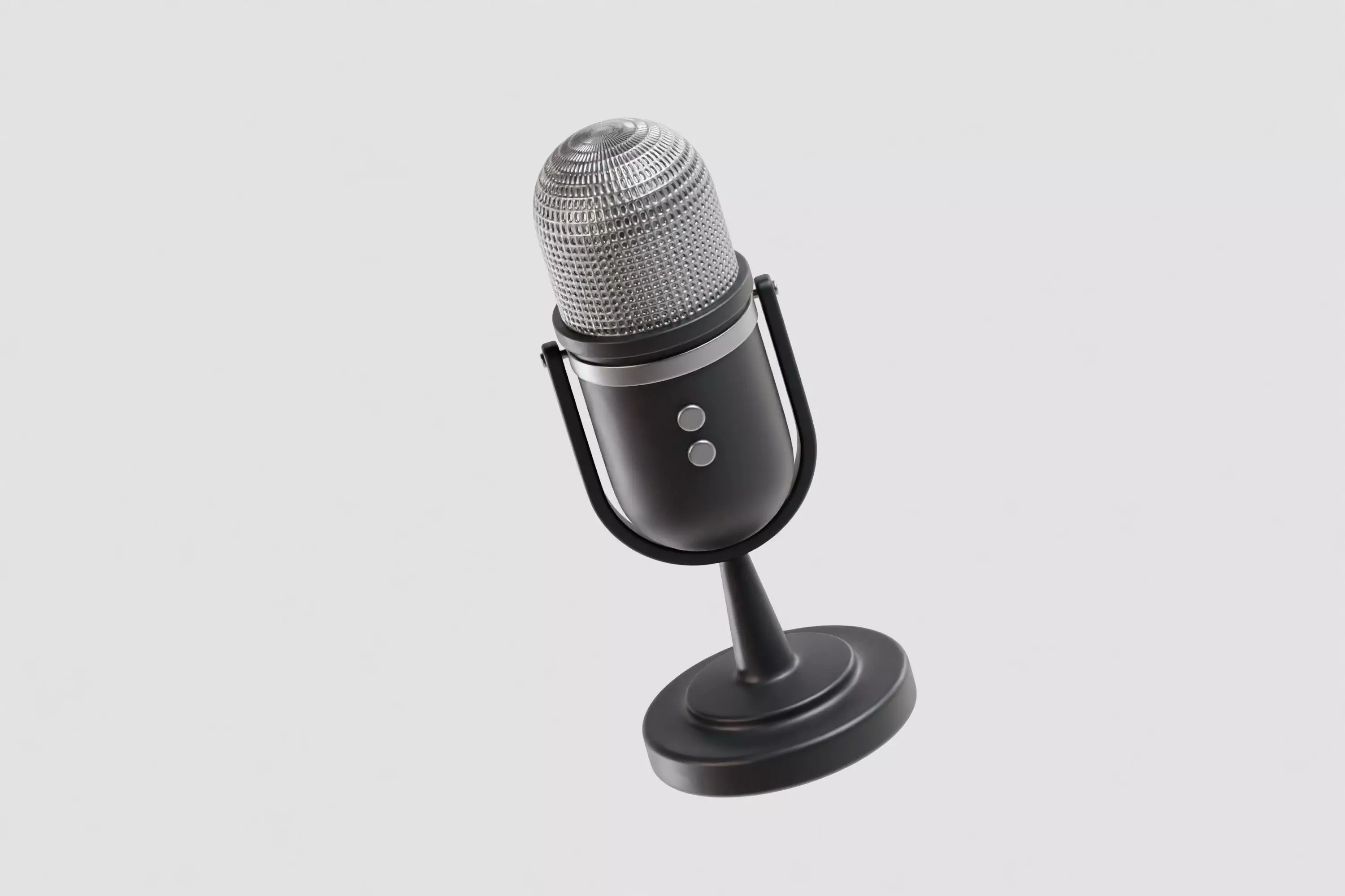 Microphone 3d model Low-poly 3D model_4