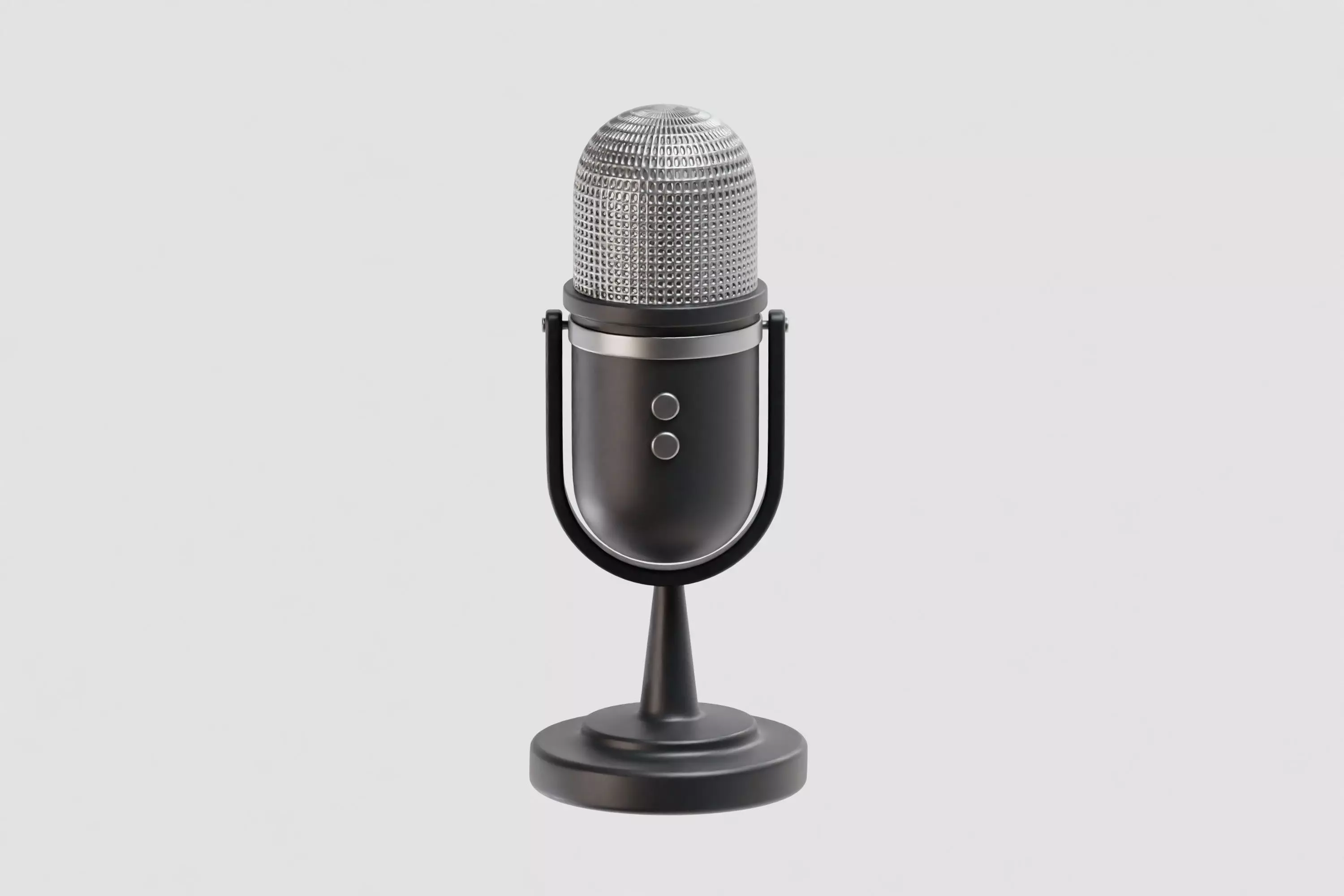 Microphone 3d model Low-poly 3D model_0