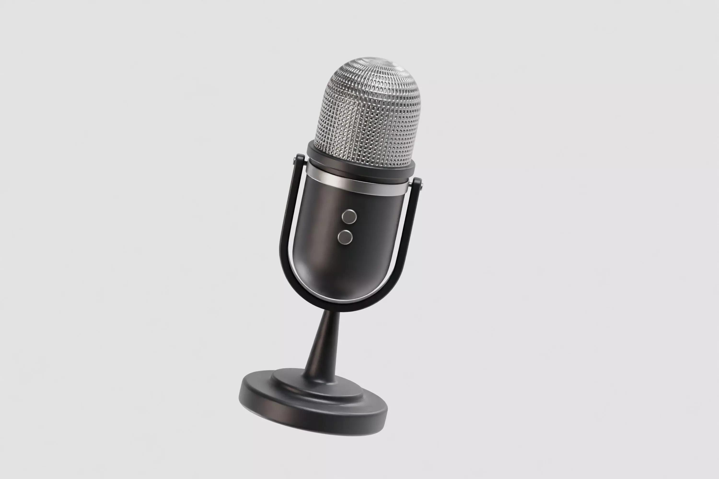 Microphone 3d model Low-poly 3D model_1