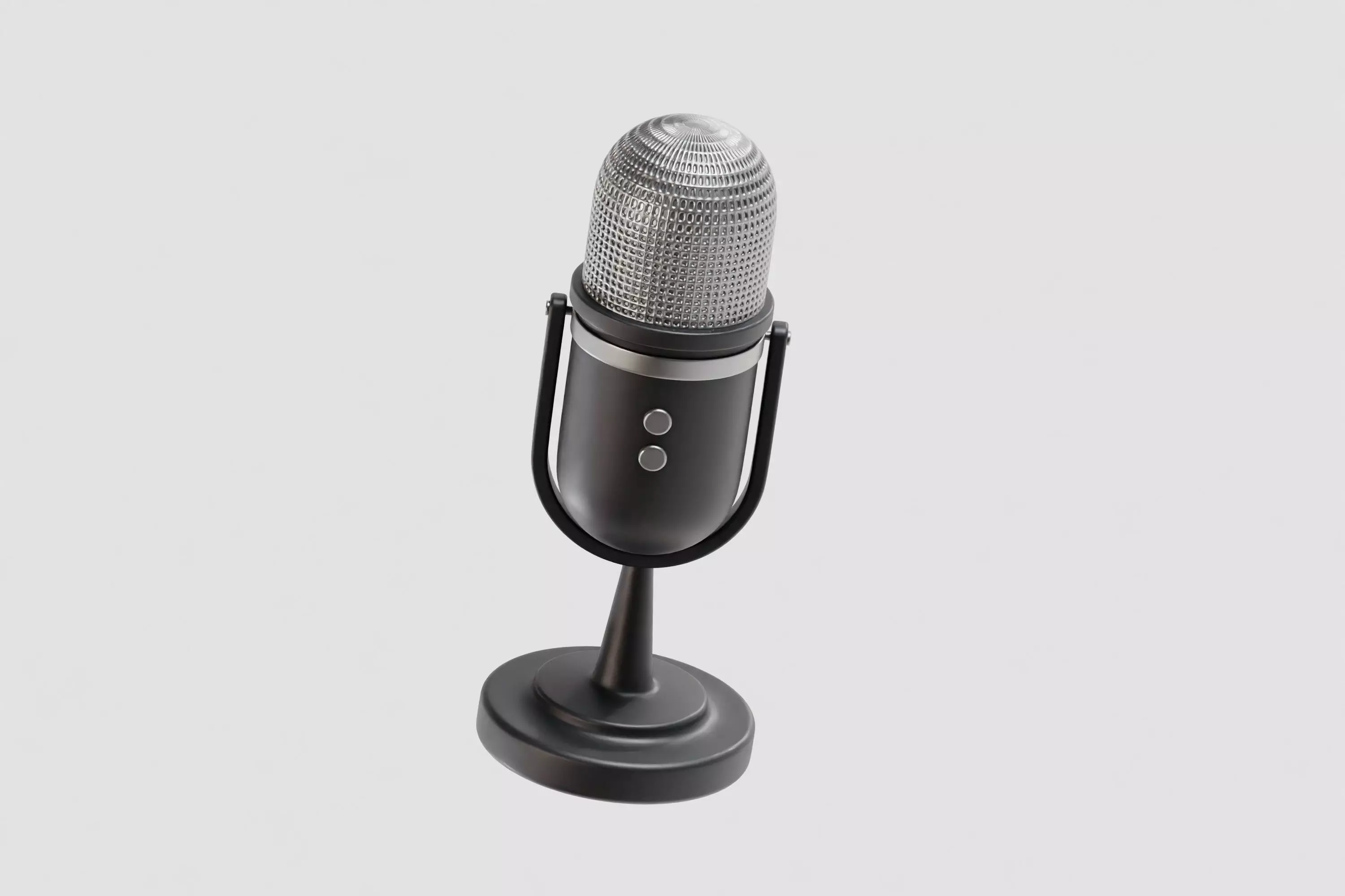 Microphone 3d model Low-poly 3D model_3