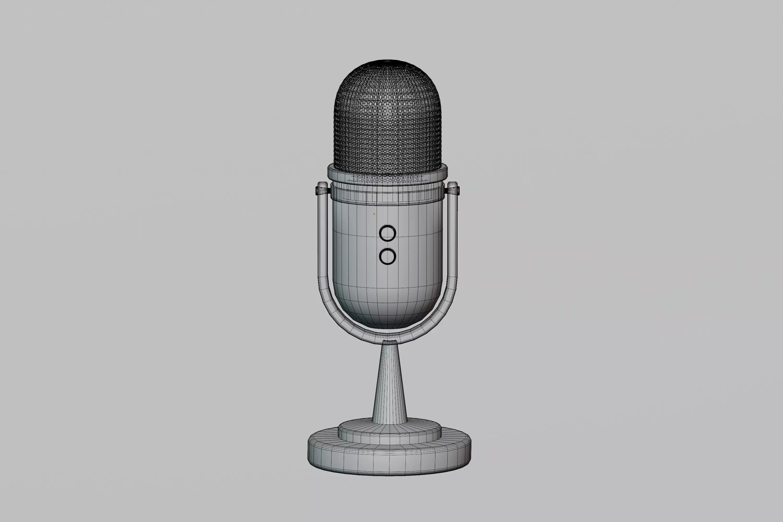 Microphone 3d model Low-poly 3D model_6