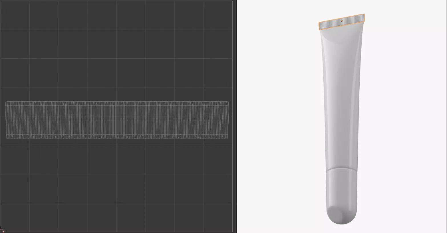 Rhode Cosmetic Tube Mockup Low-poly 3D model_13