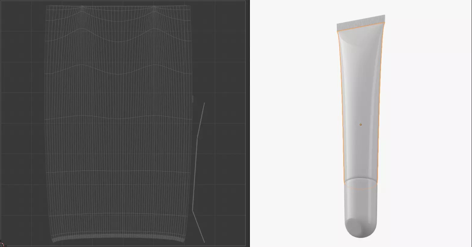 Rhode Cosmetic Tube Mockup Low-poly 3D model_14