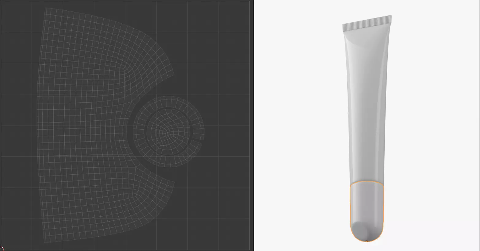 Rhode Cosmetic Tube Mockup Low-poly 3D model_12