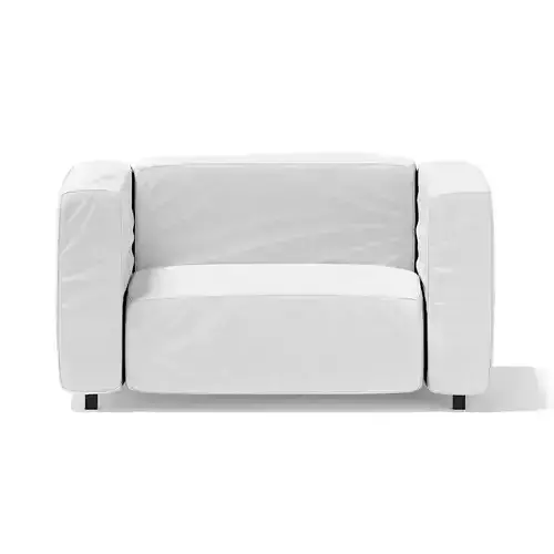 White Armchair 3D model
