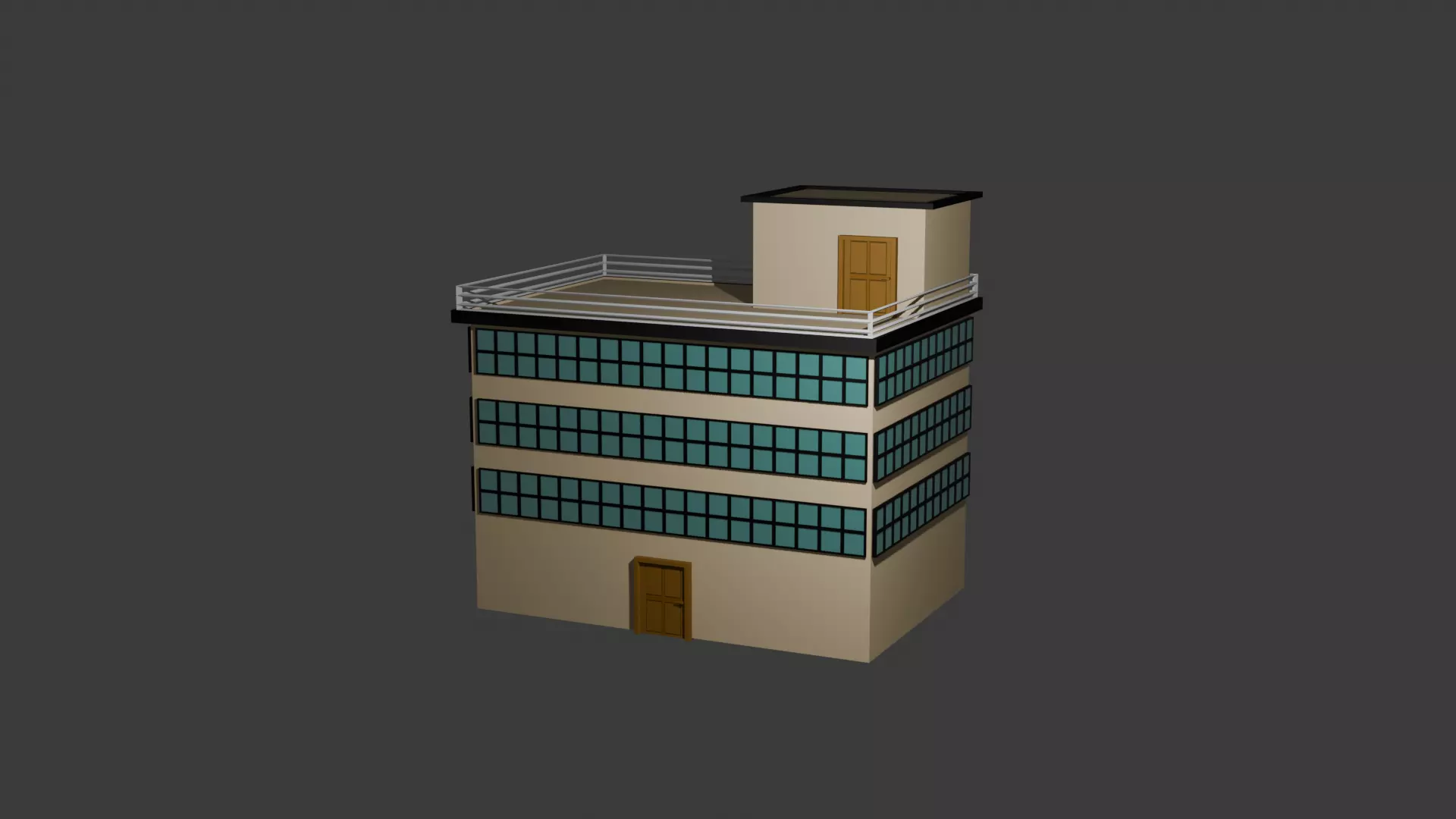 Office Building Free 3D model_0
