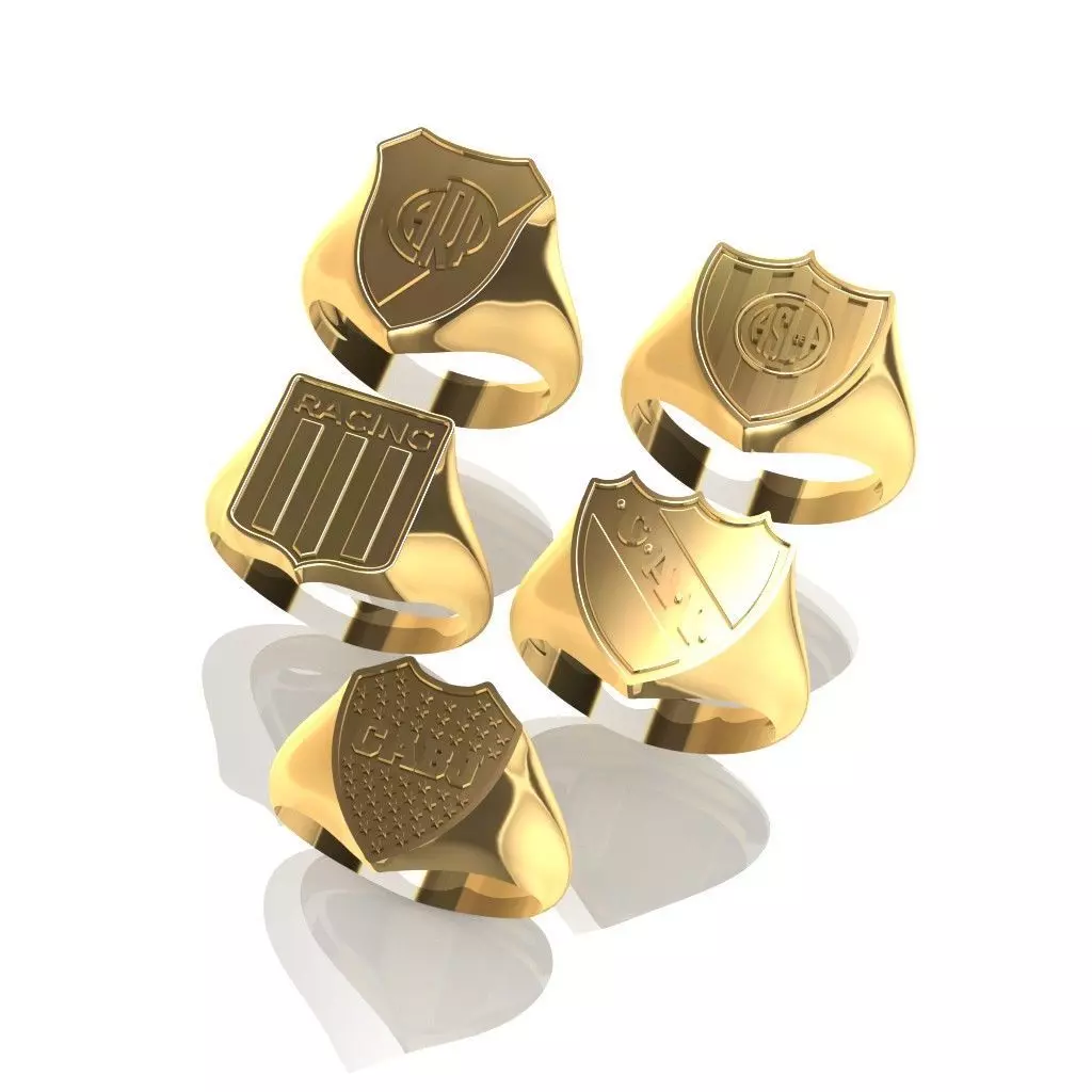 PACK OF 5 SOCCER RINGS 3D print model