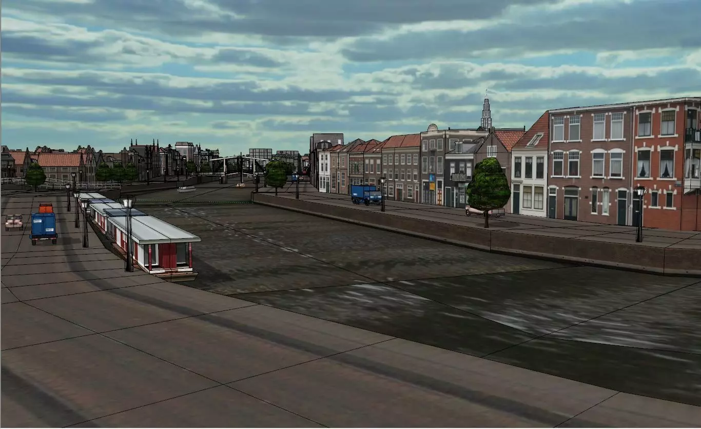 Haarlem City Netherlands  Historic European Cityscape 3D model_25