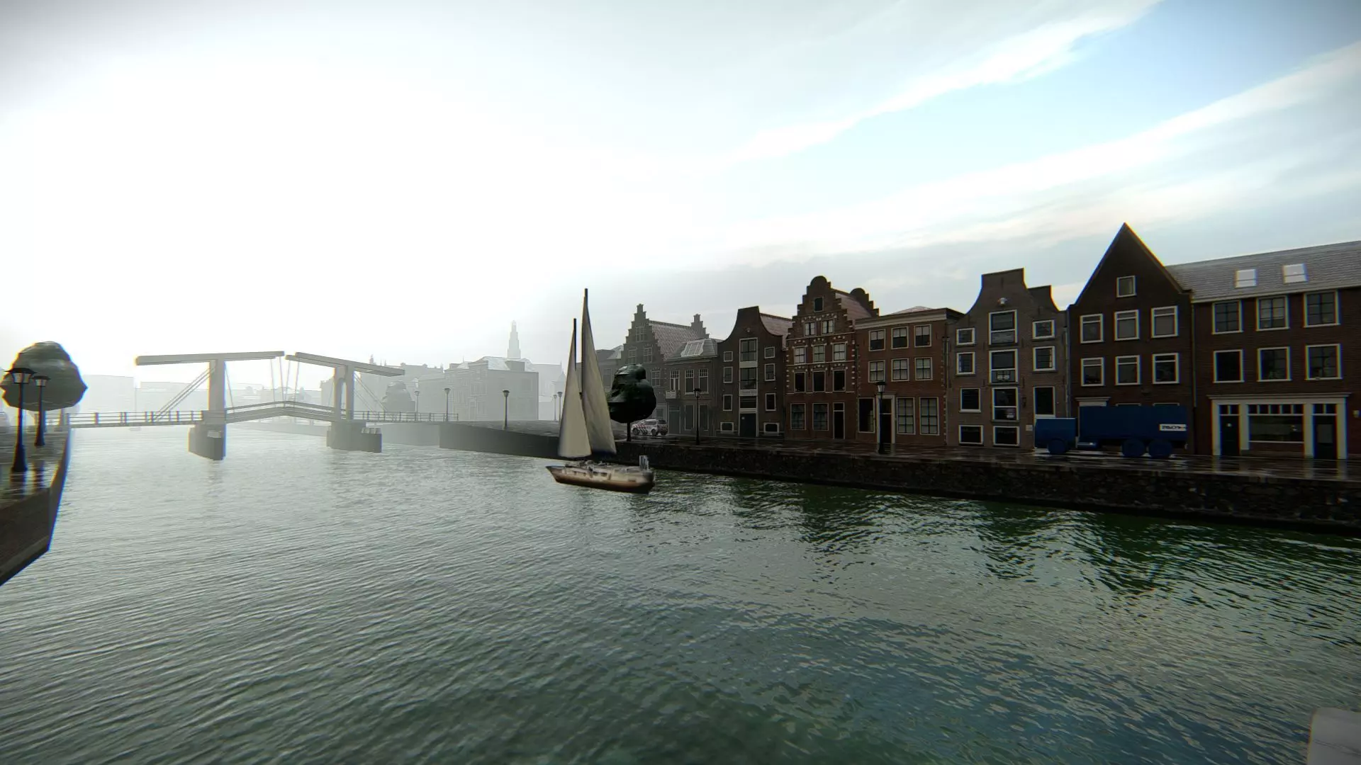 Haarlem City Netherlands  Historic European Cityscape 3D model_1