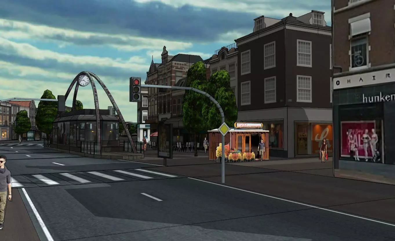 Haarlem City Netherlands  Historic European Cityscape 3D model_28