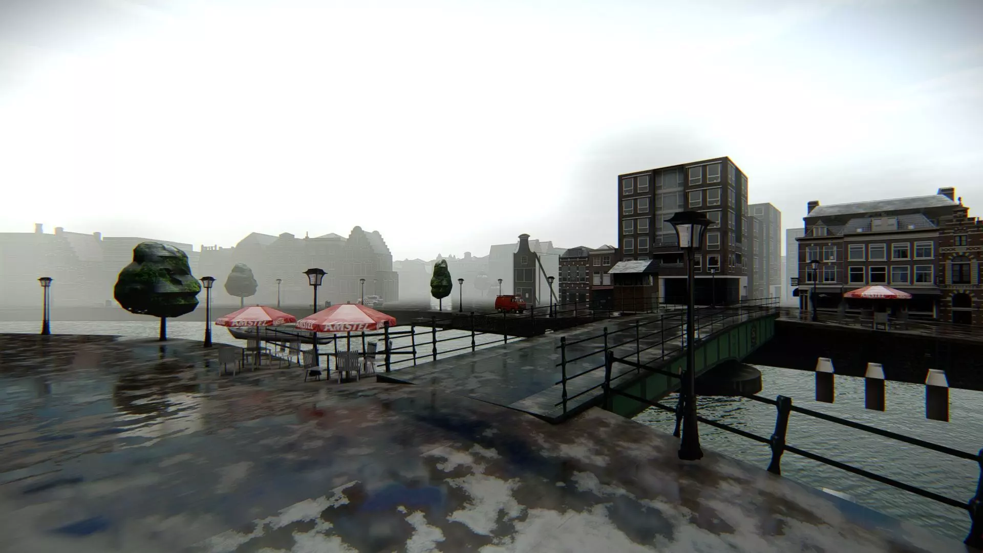 Haarlem City Netherlands  Historic European Cityscape 3D model_8