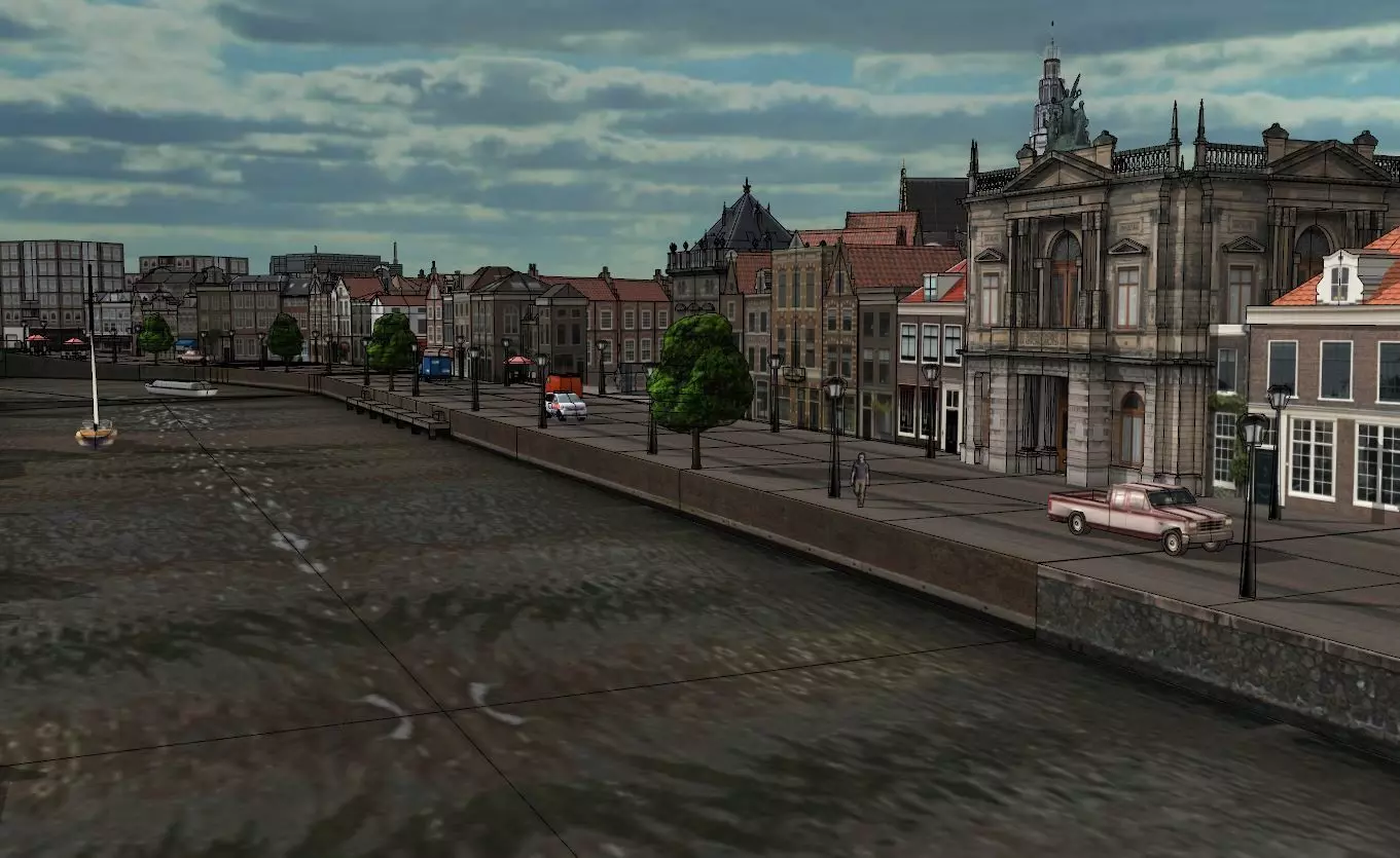 Haarlem City Netherlands  Historic European Cityscape 3D model_29
